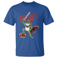 Sword Wielding Frog Resistance T Shirt Resist Protest No Kings - Wonder Print Shop