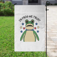 In Frog We Trust Garden Flag Patriotic Portland Frogs Protest American Flag - Wonder Print Shop