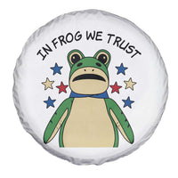 In Frog We Trust Spare Tire Cover Patriotic Portland Frogs Protest American Flag - Wonder Print Shop
