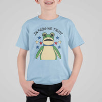 In Frog We Trust T Shirt For Kid Patriotic Portland Frogs Protest American Flag - Wonder Print Shop