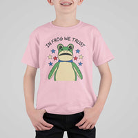 In Frog We Trust T Shirt For Kid Patriotic Portland Frogs Protest American Flag - Wonder Print Shop