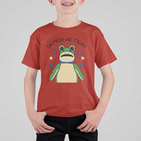 In Frog We Trust T Shirt For Kid Patriotic Portland Frogs Protest American Flag - Wonder Print Shop