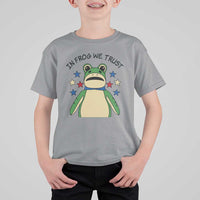 In Frog We Trust T Shirt For Kid Patriotic Portland Frogs Protest American Flag - Wonder Print Shop
