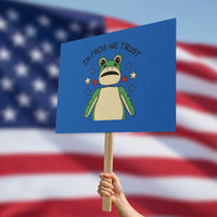In Frog We Trust Protest Sign Patriotic Portland Frogs Protest American Flag - Wonder Print Shop