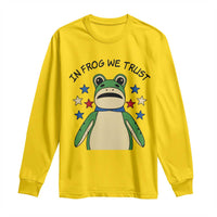 In Frog We Trust Long Sleeve Shirt Patriotic Portland Frogs Protest American Flag - Wonder Print Shop