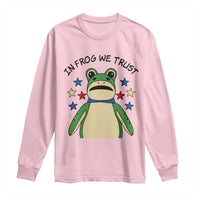 In Frog We Trust Long Sleeve Shirt Patriotic Portland Frogs Protest American Flag - Wonder Print Shop