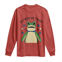In Frog We Trust Long Sleeve Shirt Patriotic Portland Frogs Protest American Flag - Wonder Print Shop