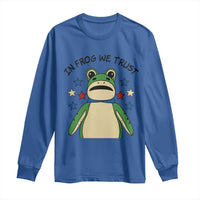 In Frog We Trust Long Sleeve Shirt Patriotic Portland Frogs Protest American Flag - Wonder Print Shop