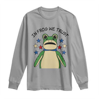 In Frog We Trust Long Sleeve Shirt Patriotic Portland Frogs Protest American Flag - Wonder Print Shop