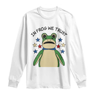 In Frog We Trust Long Sleeve Shirt Patriotic Portland Frogs Protest American Flag - Wonder Print Shop