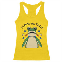 In Frog We Trust Racerback Tank Top Patriotic Portland Frogs Protest American Flag - Wonder Print Shop