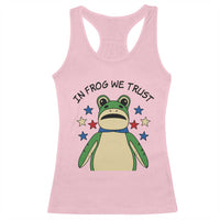 In Frog We Trust Racerback Tank Top Patriotic Portland Frogs Protest American Flag - Wonder Print Shop
