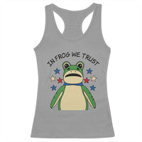 In Frog We Trust Racerback Tank Top Patriotic Portland Frogs Protest American Flag - Wonder Print Shop