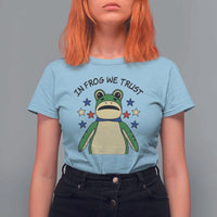 In Frog We Trust T Shirt For Women Patriotic Portland Frogs Protest American Flag - Wonder Print Shop
