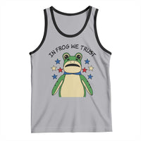 In Frog We Trust Tank Top Patriotic Portland Frogs Protest American Flag - Wonder Print Shop