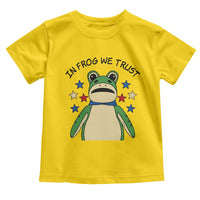 In Frog We Trust Toddler T Shirt Patriotic Portland Frogs Protest American Flag - Wonder Print Shop