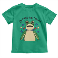 In Frog We Trust Toddler T Shirt Patriotic Portland Frogs Protest American Flag - Wonder Print Shop
