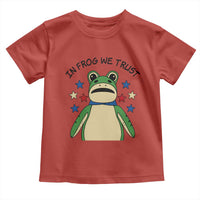 In Frog We Trust Toddler T Shirt Patriotic Portland Frogs Protest American Flag - Wonder Print Shop