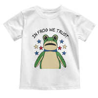 In Frog We Trust Toddler T Shirt Patriotic Portland Frogs Protest American Flag - Wonder Print Shop