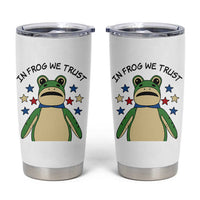 In Frog We Trust Tumbler Cup Patriotic Portland Frogs Protest American Flag - Wonder Print Shop