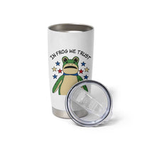 In Frog We Trust Tumbler Cup Patriotic Portland Frogs Protest American Flag - Wonder Print Shop