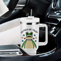 In Frog We Trust Tumbler With Handle Patriotic Portland Frogs Protest American Flag - Wonder Print Shop