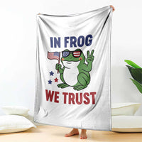 In Frog We Trust Throw Blanket Patriotic Portland Frogs Protest - Wonder Print Shop