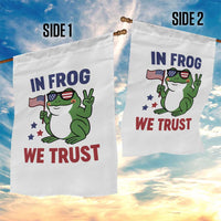 In Frog We Trust Garden Flag Patriotic Portland Frogs Protest - Wonder Print Shop