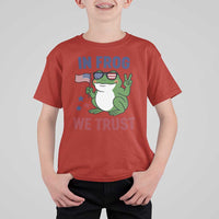 In Frog We Trust T Shirt For Kid Patriotic Portland Frogs Protest - Wonder Print Shop
