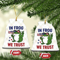In Frog We Trust Ceramic Ornament Patriotic Portland Frogs Protest - Wonder Print Shop