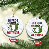 In Frog We Trust Ceramic Ornament Patriotic Portland Frogs Protest - Wonder Print Shop