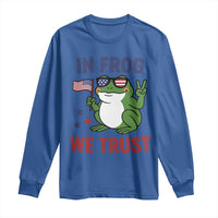 In Frog We Trust Long Sleeve Shirt Patriotic Portland Frogs Protest - Wonder Print Shop