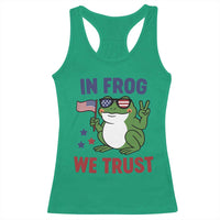 In Frog We Trust Racerback Tank Top Patriotic Portland Frogs Protest - Wonder Print Shop