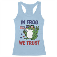 In Frog We Trust Racerback Tank Top Patriotic Portland Frogs Protest - Wonder Print Shop
