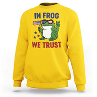 In Frog We Trust Sweatshirt Patriotic Portland Frogs Protest - Wonder Print Shop