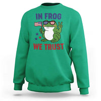 In Frog We Trust Sweatshirt Patriotic Portland Frogs Protest - Wonder Print Shop