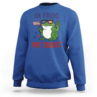 In Frog We Trust Sweatshirt Patriotic Portland Frogs Protest - Wonder Print Shop
