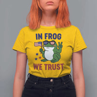 In Frog We Trust T Shirt For Women Patriotic Portland Frogs Protest - Wonder Print Shop