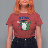 In Frog We Trust T Shirt For Women Patriotic Portland Frogs Protest - Wonder Print Shop