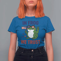 In Frog We Trust T Shirt For Women Patriotic Portland Frogs Protest - Wonder Print Shop