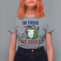 In Frog We Trust T Shirt For Women Patriotic Portland Frogs Protest - Wonder Print Shop