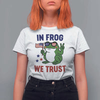 In Frog We Trust T Shirt For Women Patriotic Portland Frogs Protest - Wonder Print Shop