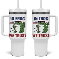 In Frog We Trust Tumbler With Handle Patriotic Portland Frogs Protest - Wonder Print Shop