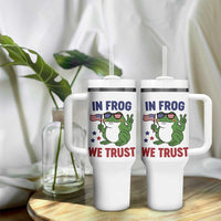 In Frog We Trust Tumbler With Handle Patriotic Portland Frogs Protest - Wonder Print Shop