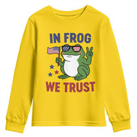 In Frog We Trust Youth Sweatshirt Patriotic Portland Frogs Protest - Wonder Print Shop