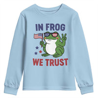 In Frog We Trust Youth Sweatshirt Patriotic Portland Frogs Protest - Wonder Print Shop