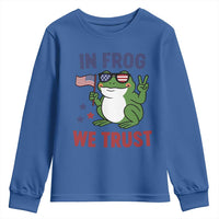 In Frog We Trust Youth Sweatshirt Patriotic Portland Frogs Protest - Wonder Print Shop