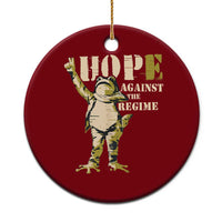 Stencil Protest Frog Ceramic Ornament Hope Against the Regime Portland Inflatable Resistance - Wonder Print Shop
