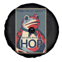 No Hope Without Hop Spare Tire Cover Ribbit Resist Repeat Resistance Frog Protest Pop Art Graphic - Wonder Print Shop