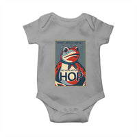 No Hope Without Hop Baby Onesie Ribbit Resist Repeat Resistance Frog Protest Pop Art Graphic - Wonder Print Shop